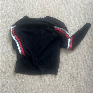 Ragdoll black sweater, size XS. Black with stripe details down sides